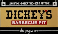 the sign for dickey's barbecue pit