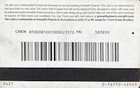 the back of a credit card with a barcode on it