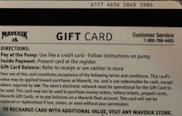 a gift card with instructions on how to use it