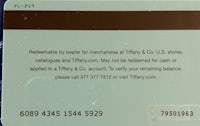 tiffany & co gift card