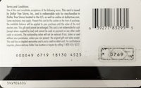 the back of a barcode label with a barcode on it