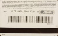 the back of a barcode label on a piece of paper