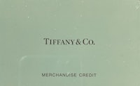 tiffany & co merchandise credit card