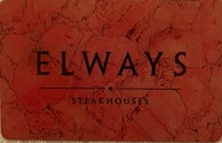 elways steakhouse logo on a red coaster