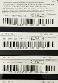 a set of barcodes with different numbers on them