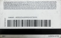 the back of a credit card with a barcode on it