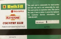 Kwik Fill Gift Card Image